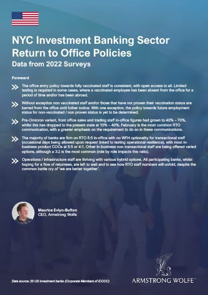 NYC Investment Banking Sector Return to Office Policies