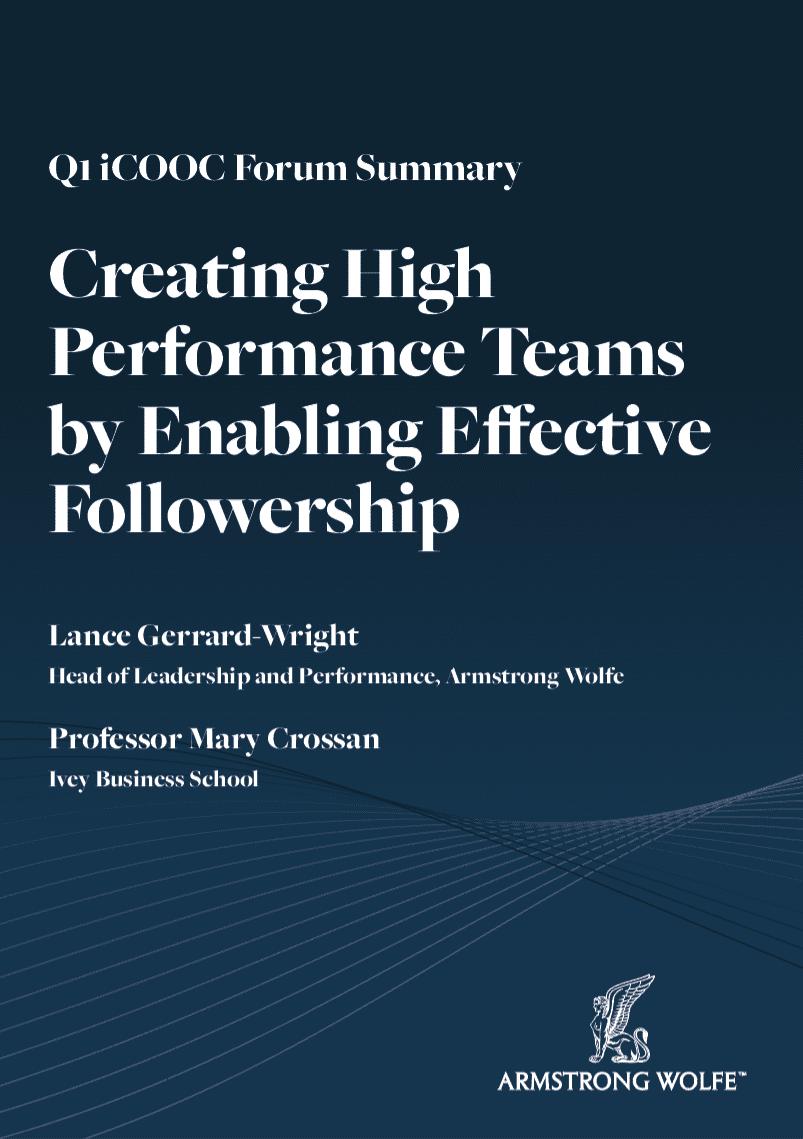 Creating High Performance Teams by Enabling Effective Followership